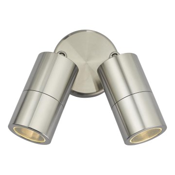 Där Lighting ORT0968 - LED kültéri fali spotlámpa ORTEGA 2xGU10/5W/230V IP65 fényes króm