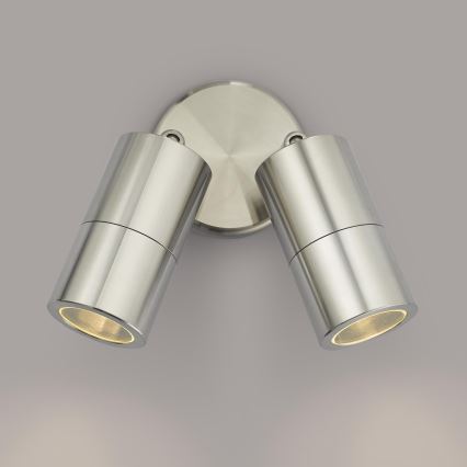 Där Lighting ORT0968 - LED kültéri fali spotlámpa ORTEGA 2xGU10/5W/230V IP65 fényes króm