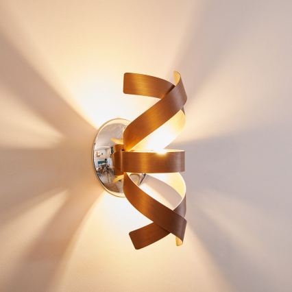 Där Lighting RAW0764 - RAWLEY fali lámpa 1xG9/25W/230V rézszínű