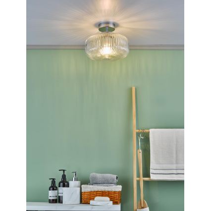 Där Lighting RIV5208 - Fürdőszobai felületre szerelhető RIVA mennyezeti lámpa 1xE27/60W/230V IP44 fényes króm