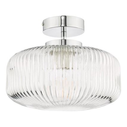 Där Lighting RIV5208 - Fürdőszobai felületre szerelhető RIVA mennyezeti lámpa 1xE27/60W/230V IP44 fényes króm