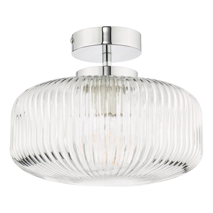 Där Lighting RIV5208 - Fürdőszobai felületre szerelhető RIVA mennyezeti lámpa 1xE27/60W/230V IP44 fényes króm