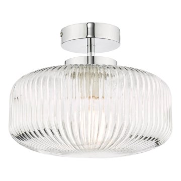 Där Lighting RIV5208 - Fürdőszobai felületre szerelhető RIVA mennyezeti lámpa 1xE27/60W/230V IP44 fényes króm