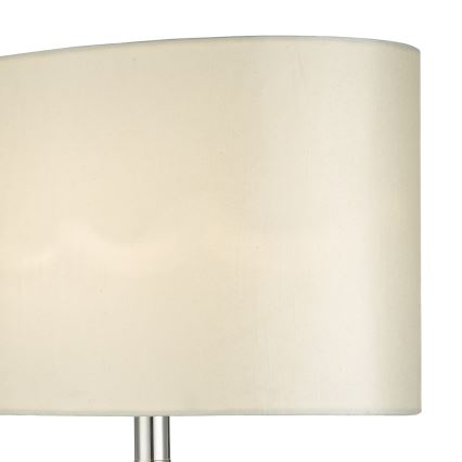 Där Lighting SYR4235 - Asztali lámpa SYRACUSE 1xE27/60W/230V fényes króm/krémszínű