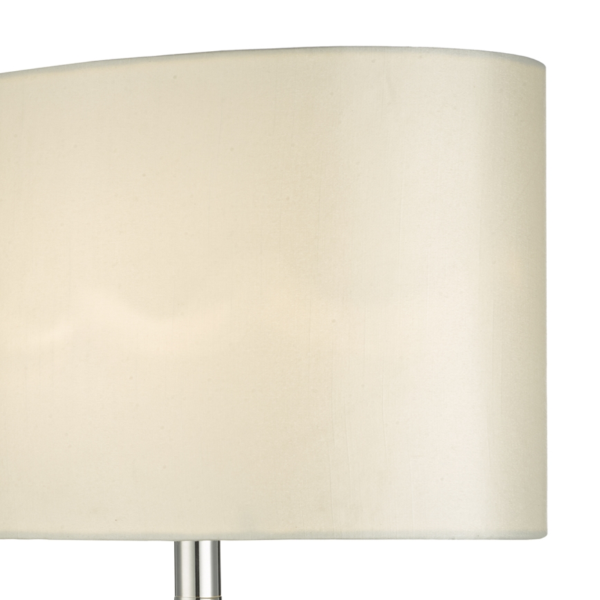 Där Lighting SYR4235 - Asztali lámpa SYRACUSE 1xE27/60W/230V fényes króm/krémszínű
