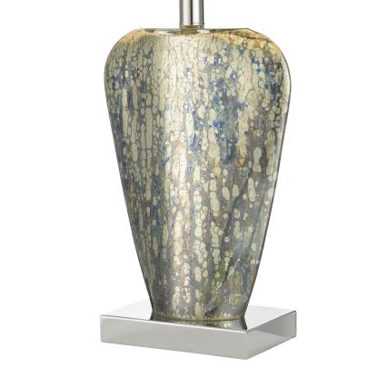 Där Lighting SYR4235 - Asztali lámpa SYRACUSE 1xE27/60W/230V fényes króm/krémszínű