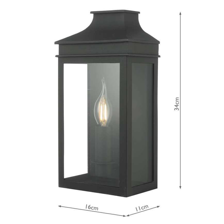 Där Lighting VAP5222 - VAPOUR kültéri fali lámpa 1xE14/60W/230V IP44 fekete