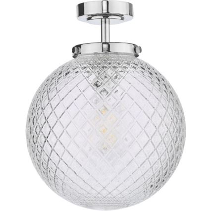 Där Lighting WAY0150 - Fürdőszobai mennyezeti lámpa WAYNE 1xE27/40W/230V IP44 átm. 25 cm polírozott króm