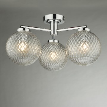 Där Lighting WAY5350 - Fürdőszobai felületre szerelhető csillár WAYNE 3xG9/3W/230V IP44 fényes króm