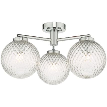 Där Lighting WAY5350 - Fürdőszobai felületre szerelhető csillár WAYNE 3xG9/3W/230V IP44 fényes króm