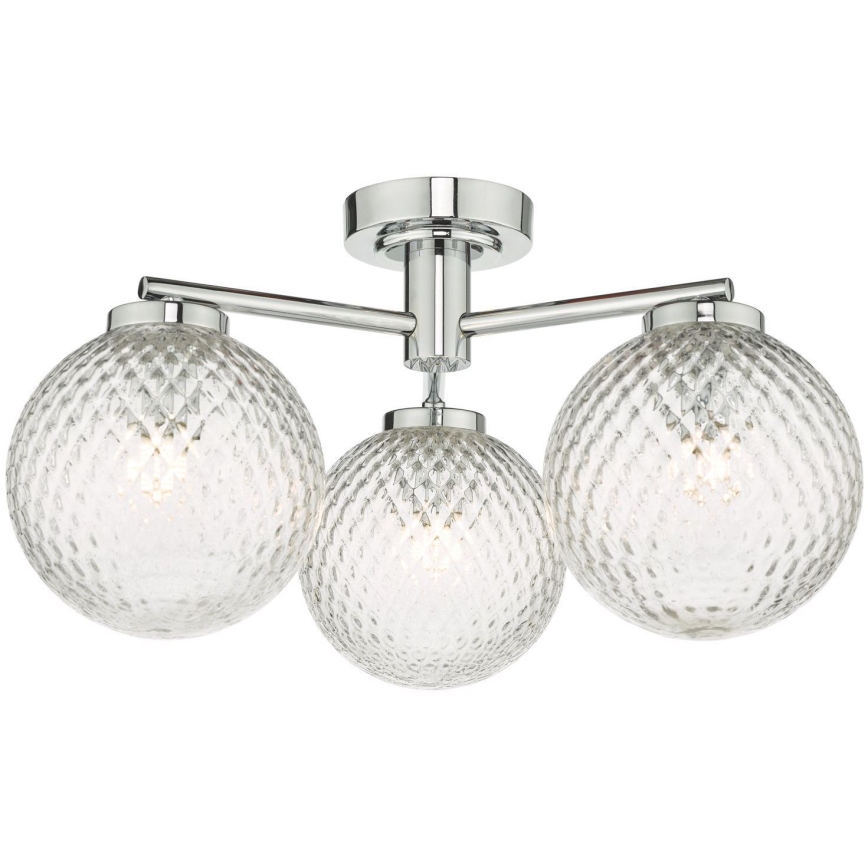 Där Lighting WAY5350 - Fürdőszobai felületre szerelhető csillár WAYNE 3xG9/3W/230V IP44 fényes króm