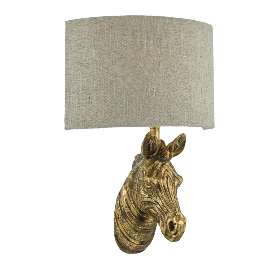 Där Lighting ABB0735 - Fali lámpa ABBY 1xE14/40W/230V lenvászon/arany