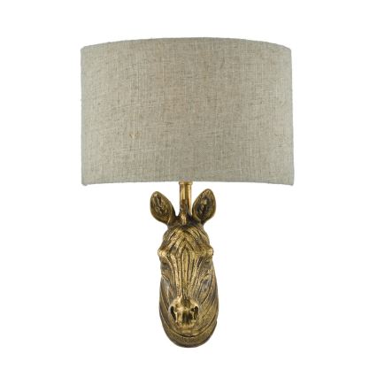 Där Lighting ABB0735 - Fali lámpa ABBY 1xE14/40W/230V lenvászon/arany