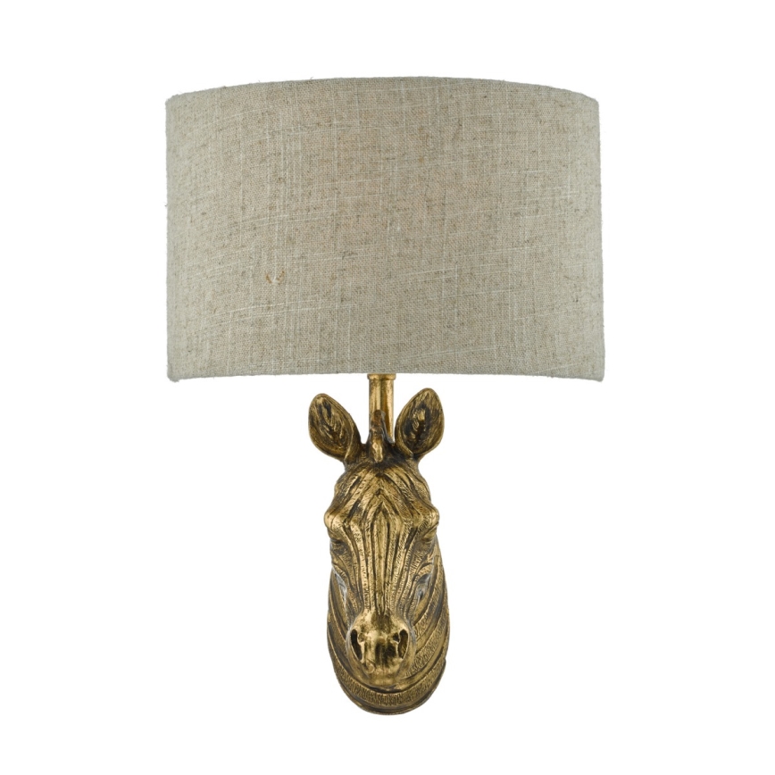 Där Lighting ABB0735 - Fali lámpa ABBY 1xE14/40W/230V lenvászon/arany