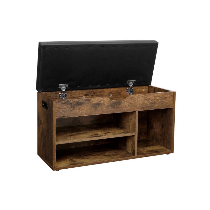 DAVOR cipőtároló barna/fekete