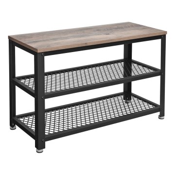 DAVOR cipőtároló barna/fekete