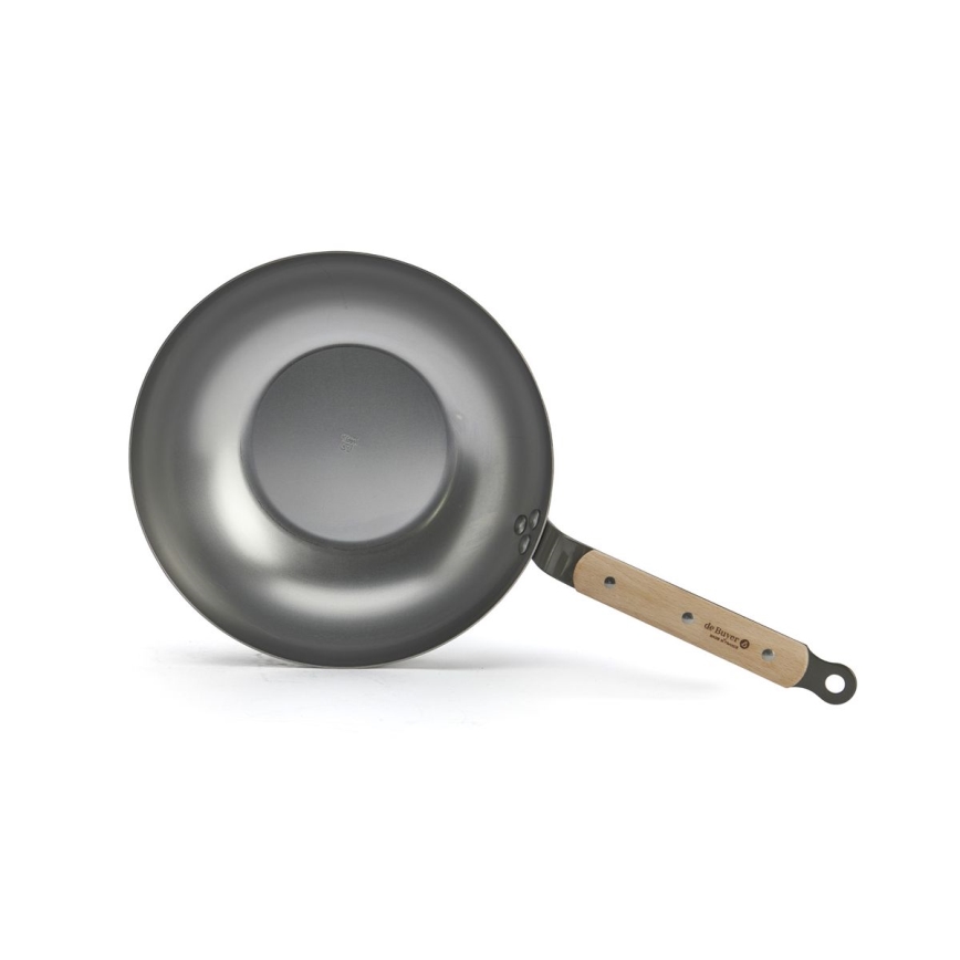 De Buyer 5717.28 - Wokserpenyő MINERAL B BOIS 28 cm
