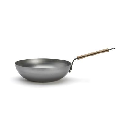 De Buyer 5717.28 - Wokserpenyő MINERAL B BOIS 28 cm