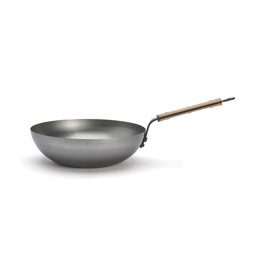 De Buyer 5717.28 - Wokserpenyő MINERAL B BOIS 28 cm