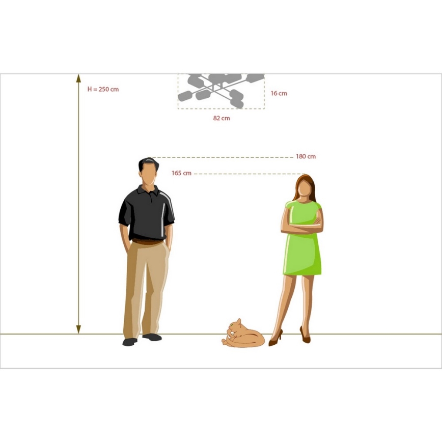 De Markt - Csillár JERROLD 8xE14/60W/230V