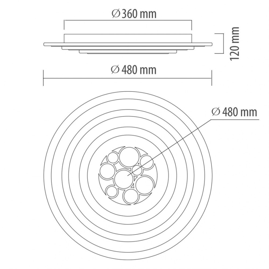 De Markt - LED Szabályozható mennyezeti lámpa PLATTING LED/6W/230V