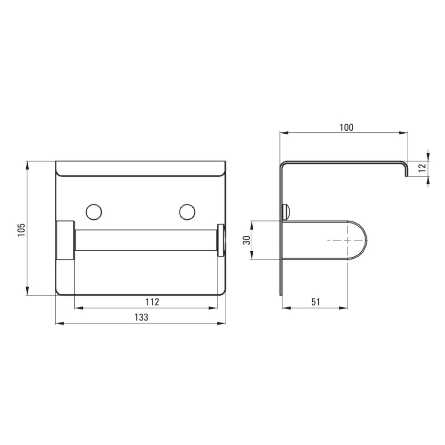 Deante ADR_0221 - ROUND WC-papírtartó, fényes króm