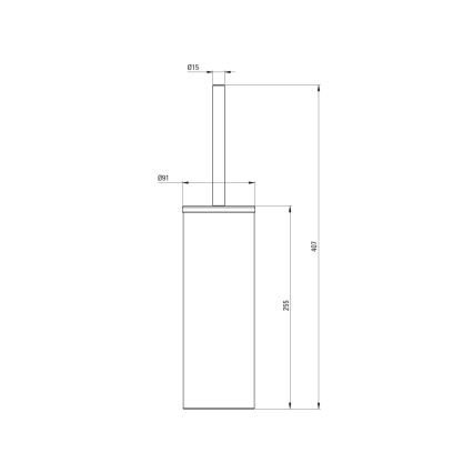 Deante ADR_0712 - Álló WC-kefe ROUND, fényes króm
