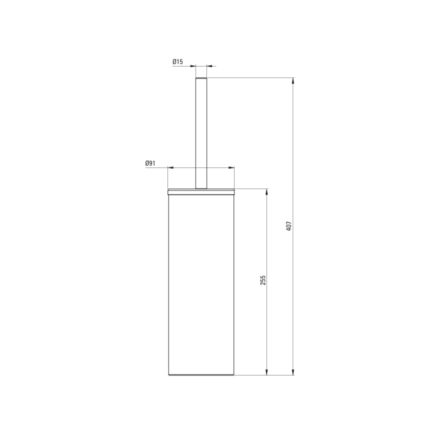 Deante ADR_0712 - Álló WC-kefe ROUND, fényes króm