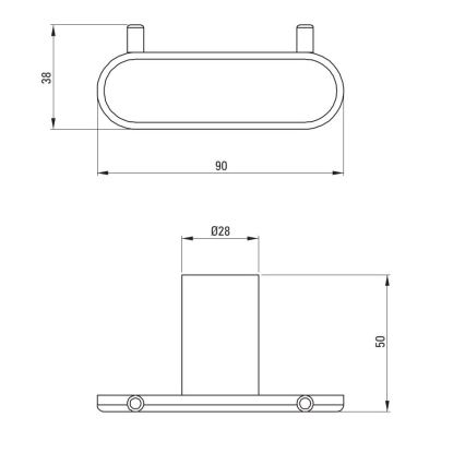 Deante ADR_N121 - Fali akasztó ROUND fekete
