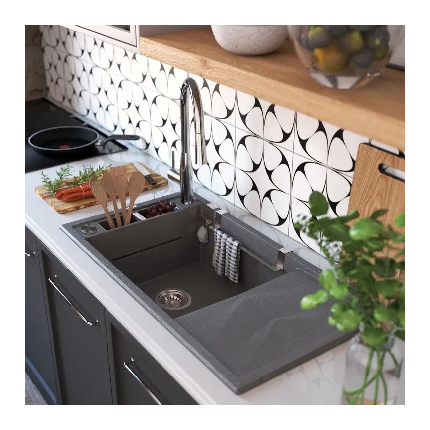 Deante BDH_072M - Mosogatócsap kihúzható permetezővel LUKRECJA fényezett króm