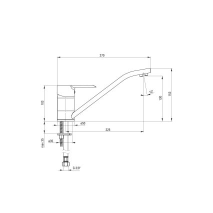 Deante BFC_060M - Mosogató csap CORIO fényezett króm