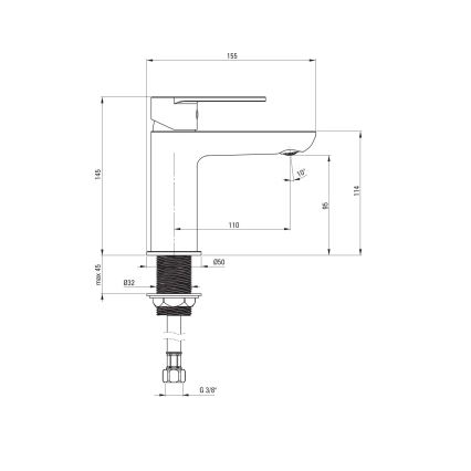 Deante BGA_020M - ALPINIA mosdócsaptelep, fényes króm