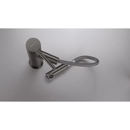 Deante BGE_D22M - Mosdócsaptelep kihúzható zuhanyfejjel ORA 22,9 cm titán