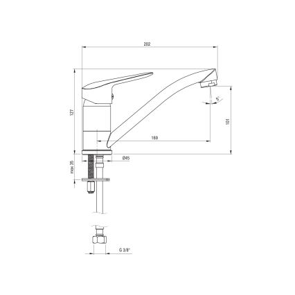 Deante BMO_N26M - BORO mosdócsaptelep 12,7 cm fekete