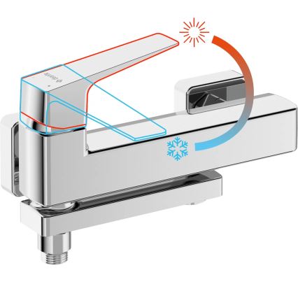 Deante BQL_012M - BLUR kihajtható kádcsaptelep, fényes króm