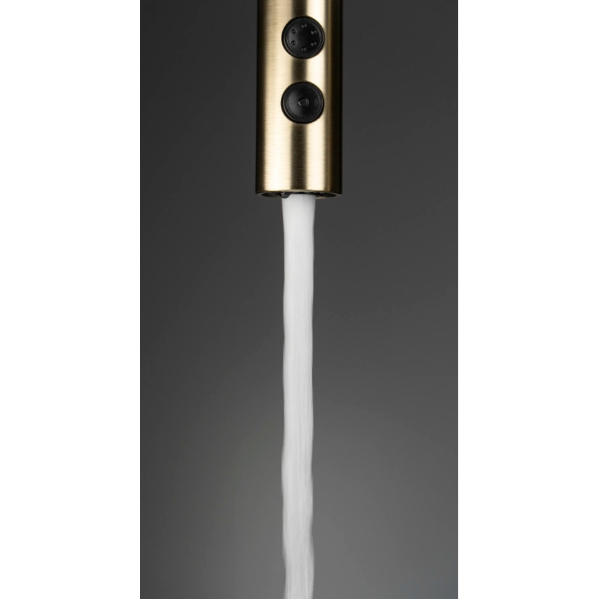 Deante BQO_R72M - Mosogatócsap kihúzható permetezővel OLFATO csiszolt arany