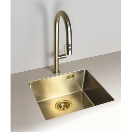 Deante BQO_R72M - Mosogatócsap kihúzható permetezővel OLFATO csiszolt arany