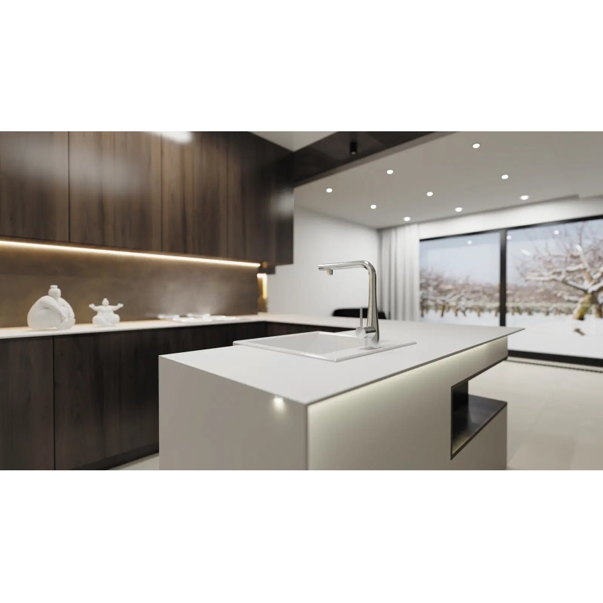 Deante BRE_075M - Mosogató csaptelep kihúzható zuhanyfejjel ERIDAN fényes króm