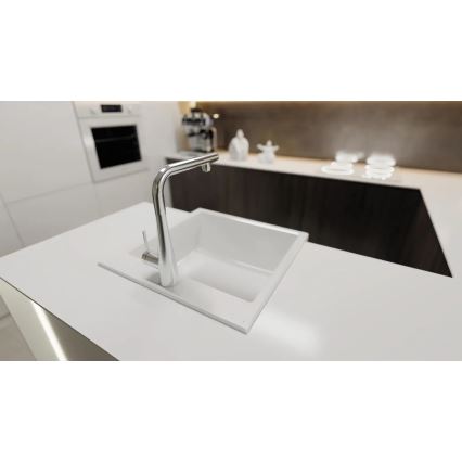 Deante BRE_075M - Mosogató csaptelep kihúzható zuhanyfejjel ERIDAN fényes króm