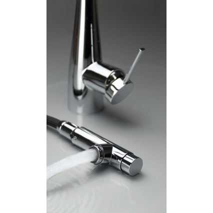 Deante BRE_075M - Mosogató csaptelep kihúzható zuhanyfejjel ERIDAN fényes króm