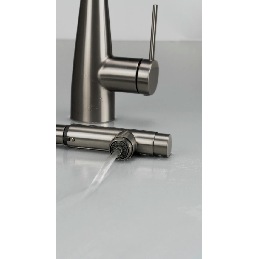 Deante BRE_D75M - Mosogatócsap kihúzható permetezővel ERIDAN titánium