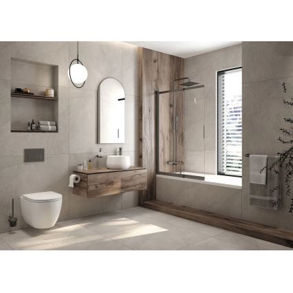 Deante CGRD6ZPW - Falra szerelhető WC SoftClose ülőkével, ROUND, kerámia/fehér