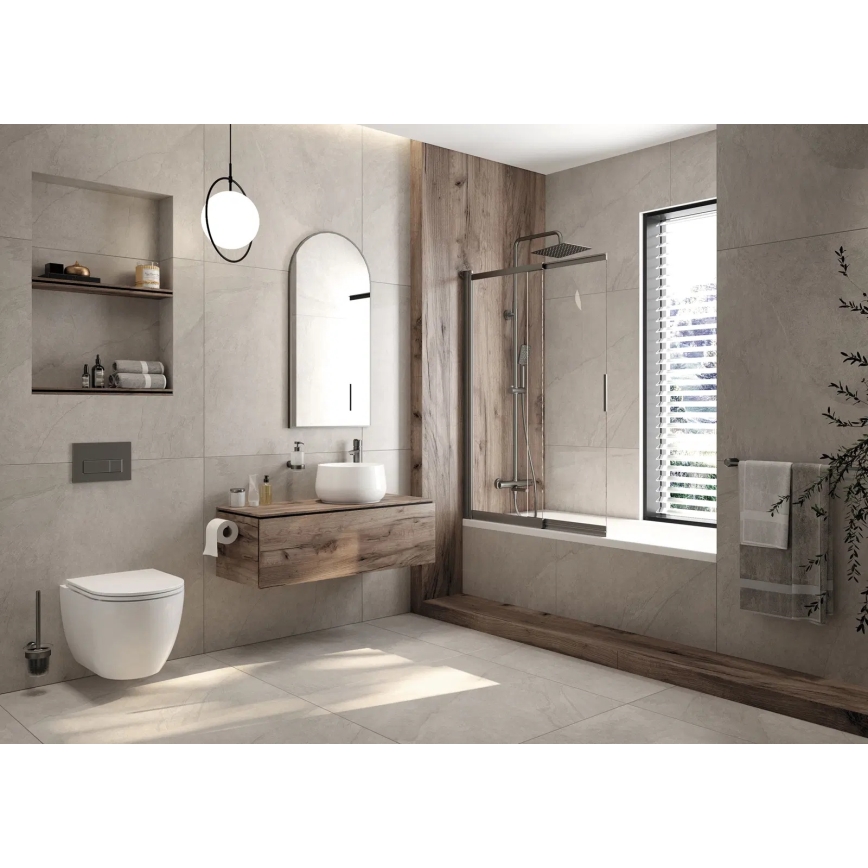 Deante CGRD6ZPW - Falra szerelhető WC SoftClose ülőkével, ROUND, kerámia/fehér