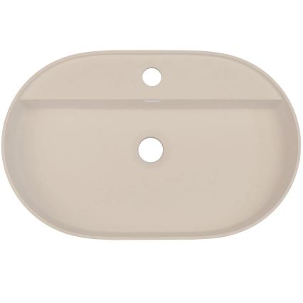 Deante CQS_5U6B - Beépíthető mosdó SILIA 35x55 cm, gránit/beige, csaplyukasztással