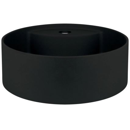 Deante CQS_NU4B - SILIA munkalapra szerelhető mosdó, csaptelep furattal, Ø 36 cm, gránit/fekete