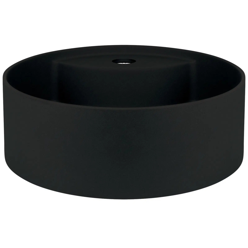 Deante CQS_NU4B - SILIA munkalapra szerelhető mosdó, csaptelep furattal, Ø 36 cm, gránit/fekete