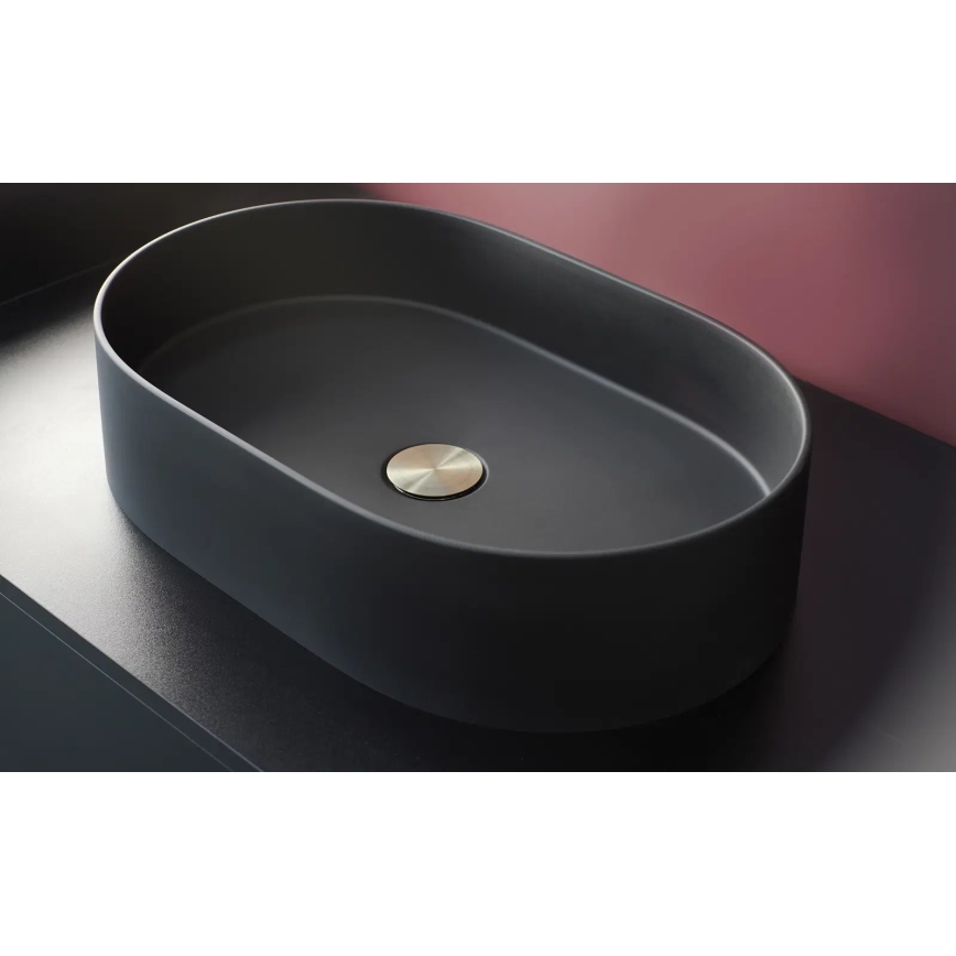 Deante CQS_NU6S - SILIA pultba építhető mosdó 35x55 cm gránit/fekete