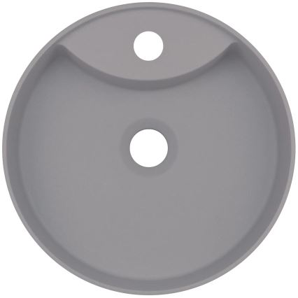 Deante CQS_SU4B - SILIA mosdó pultba ültethető, csaptelephez kialakított furattal, átmérő 36 cm, gránit/metál szürke