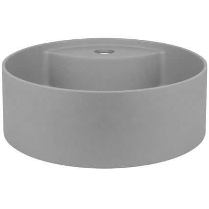 Deante CQS_SU4B - SILIA mosdó pultba ültethető, csaptelephez kialakított furattal, átmérő 36 cm, gránit/metál szürke