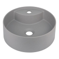 Deante CQS_SU4B - SILIA mosdó pultba ültethető, csaptelephez kialakított furattal, átmérő 36 cm, gránit/metál szürke